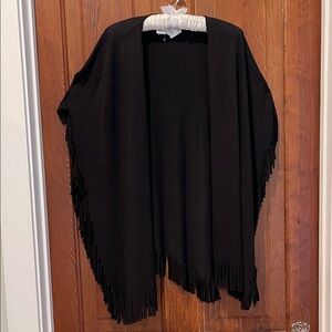 Elegant Black Fringe Wrap
